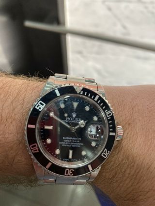 Rolex Submariner Date 16610 Stainless Steel Black Dial Oyster Bracelet Watch 2
