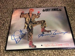 Annie Lennox & Dave Stewart The Eurythmics Signed Autographed Record Album Lp