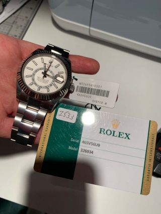 Rolex Sky - Dweller 42mm Steel White Dial Automatic Oyster Bracelet Watch 326934 3