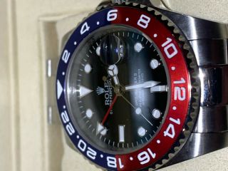 Mens Rolex GMT - Master II Pepsi Bezel 3185 Movement K Serial Watch 16710 2