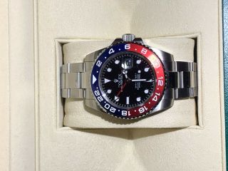 Mens Rolex GMT - Master II Pepsi Bezel 3185 Movement K Serial Watch 16710 3
