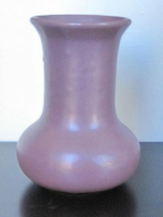 Zanesville Stoneware Pottery Matte Purple Vase 105 Arts Crafts
