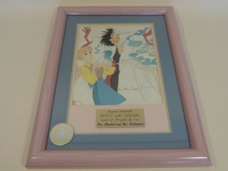 Betty Lou Gerson Autograph Disney Voice Cruella De Vil 101 Dalmations Print