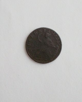 1723 Hibernia Copper Half - Penny Coin Woods