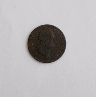 1723 Hibernia Copper Half - Penny Coin Woods 2