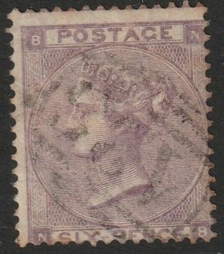 Gb Abroad In Malta A25 6d Lilac 1862 Plate 3 Thick Glazed Paper