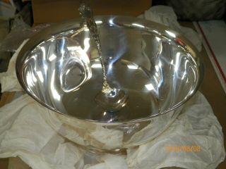 Gorham Silver Plated Footed Punch Bowl With Cradle - 14 "