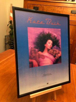 Big 11x14 Framed Kate Bush " Hounds Of Love " Lp Album Cd Promo Ad