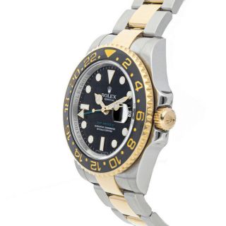 Rolex GMT Master II Auto Steel Yellow Gold Mens Watch Oyster Bracelet 116713LN 3