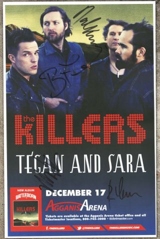 The Killers Autographed Live Show Gig Poster Brandon Flowers,  Mark Stoermer