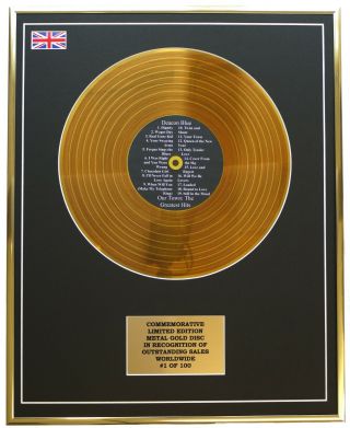 Deacon Blue - Our Town.  Metal Gold Record Display Commemorative Ltd Edition
