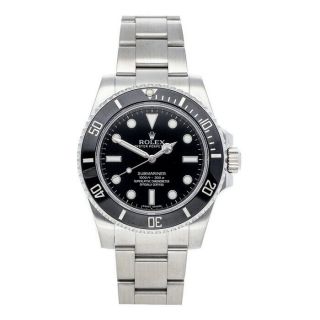Rolex Submariner No Date Steel Ceramic Mens Automatic Bracelet Watch 114060