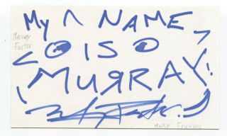 Moxy Fruvous - Murray Foster Signed 3x5 Index Card Autographed Great Big Sea