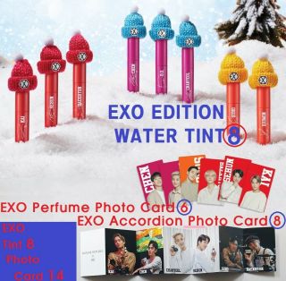 [exo Edition] Exo Tint 8 & Exo Perfume Photocard 6 & Exo Accordion Photocard 8
