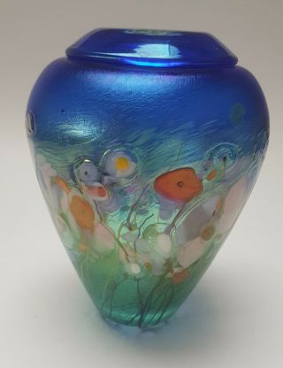 Robert Held Art Glass 5 " Poppy Vase