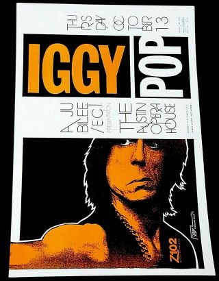 Jagmo: Iggy Pop Concert Poster 1988 Signed