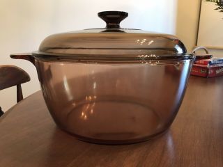 Corning Vision 4.  5l Amber Dutch Oven With Lid