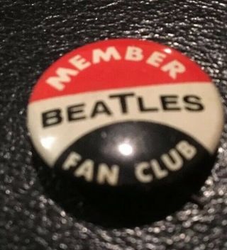 Vintage Member Beatles Fan Club Pin Button -