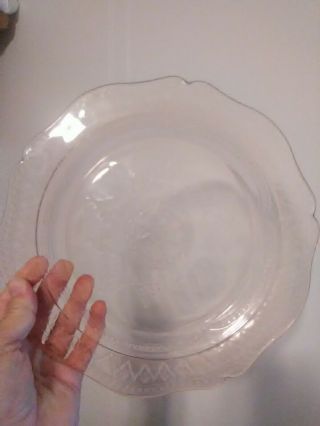 10.  5 Inch Federal Pink Depression Glass Patrician Spoke Grill Plate Excellant Co