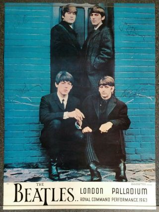 The Beatles London Palladium Royal Command Performance 63 1972 Poster England