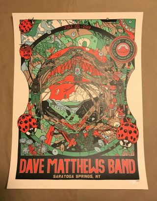 Dave Matthews Band Poster Saratoga Springs Ny 6/13 Spac N2 Tyler Stout Dmb Print