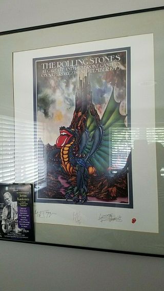 The Rolling Stones - P/signed Lithograph Image From - Cardiff & Pembroke Castle