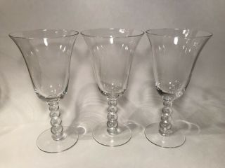 Vtg Imperial Candlewick Clear Stem 3400 Water Glass Footed Goblet 7 - 3/8 " Q370a