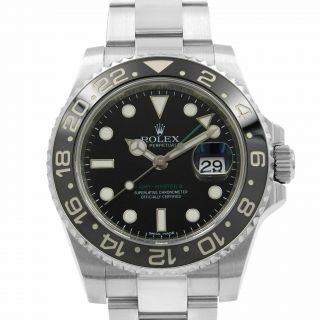 Rolex GMT - Master II Black Dial Steel Ceramic Bezel Automatic Mens Watch 116710 2