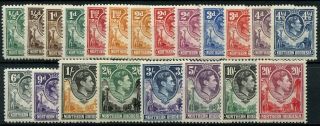 Northern Rhodesia Sg 25 - Sg 45 1938 - 1952 Set Of 21 Mounted Cat £250.  00