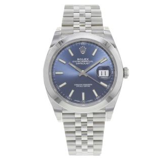 Rolex Datejust 41 126300 Blij Blue Index Dial Steel Automatic Mens Watch
