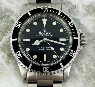 Vintage Rolex Submariner Dive Wristwatch Ref.  5513 Maxi Mk5 C.  1981 40mm Nr