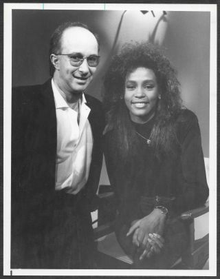 Whitney Houston 1986 Nbc - Tv Stamped Promo Photo Paul Shaffer