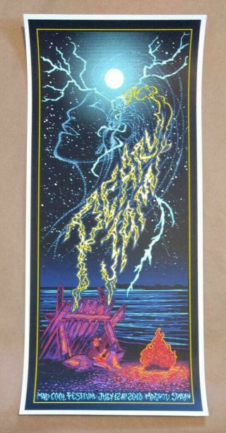 Pearl Jam Concert Poster Madrid Spain 2018 Mad Cool Klausen Lightning Bolt 1st