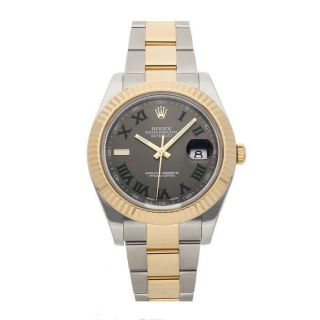 Rolex Datejust Ii Auto 41mm Steel Yellow Gold Mens Oyster Bracelet Watch 116333