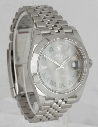 JULY 2019 Rolex DateJust 41 Wimbledon 126300 41mm Smooth Stainless Jubilee Watch 3