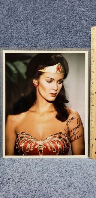 Lynda Carter Actress Hand Signed 8x10 Autographed Fan Photo W Wonder Woman