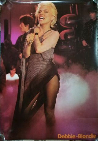Vintage 1979 Debbie Harry " Blondie " Giant Concert Photo Poster.