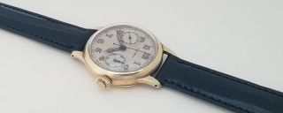 Longines 14K Gold Single Pusher Chronograph 13.  33Z Movement from 1920 ' s 3