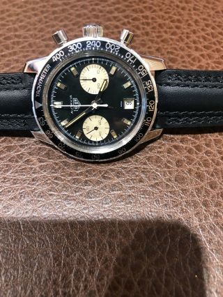 Vintage Heuer Autavia " Dato " Chronograph Watch 1969/1970 Valj 7732 Model 7863c