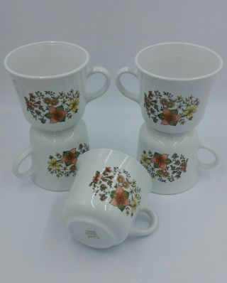 Set Of 5 Vintage Corelle Indian Summer Pattern Coffee Mug Corning Ware Tea Cup