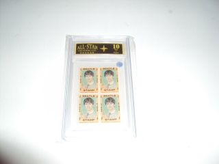 The Beatles Ringo Starr 1964 Hallmark Stamp Block Graded Asg 10 U