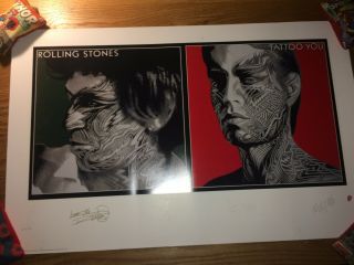 The Rolling Stones Tattoo You Art Print Lithograph John Van Hamersveld