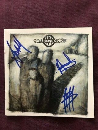 Three Days Grace Signed Autographed Cd Booklet X 3