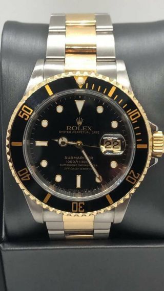 Rolex Submariner Date Auto 40mm Steel Yellow Gold Mens Watch Bracelet 116613LN 3