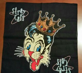 Stray Cats Bandana Scarf Tapestry Sign Brian Setzer Rockabilly Elvis 50s 80s
