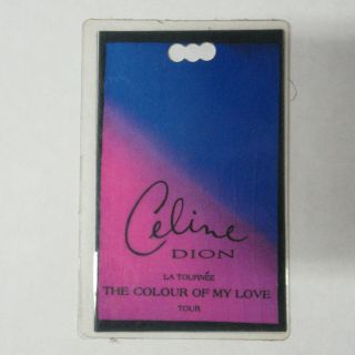 Celine Dion The Color Of My Love 1994 Concert Backstage Pass Laminate All Access