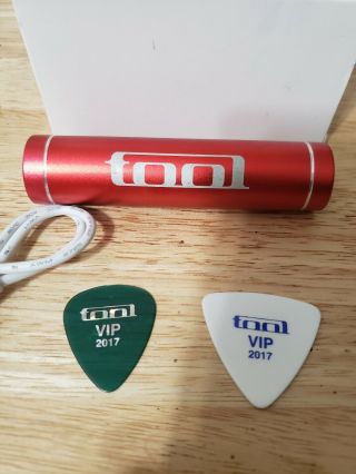 Tool Band VIP 2 Concert Picks Guitar & Bass Pick & USB Power Battery Pack 2017 2