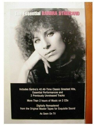 Barbra Streisand Poster 2 Sided Barbara Promo