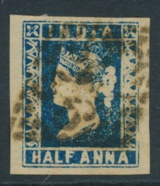 Sg 7 India 1854 ½d Indigo Blue Die 2 Type 6 Cancellation ‘56’ Of Secunderbad.