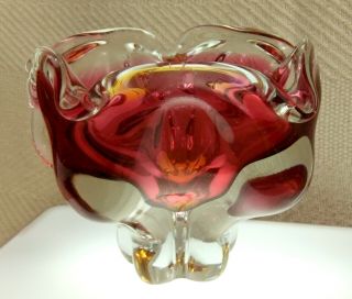 Lovely vintage hand crafted Italian Murano Art Glas Bowl Venetian Art Glass 3of3 2